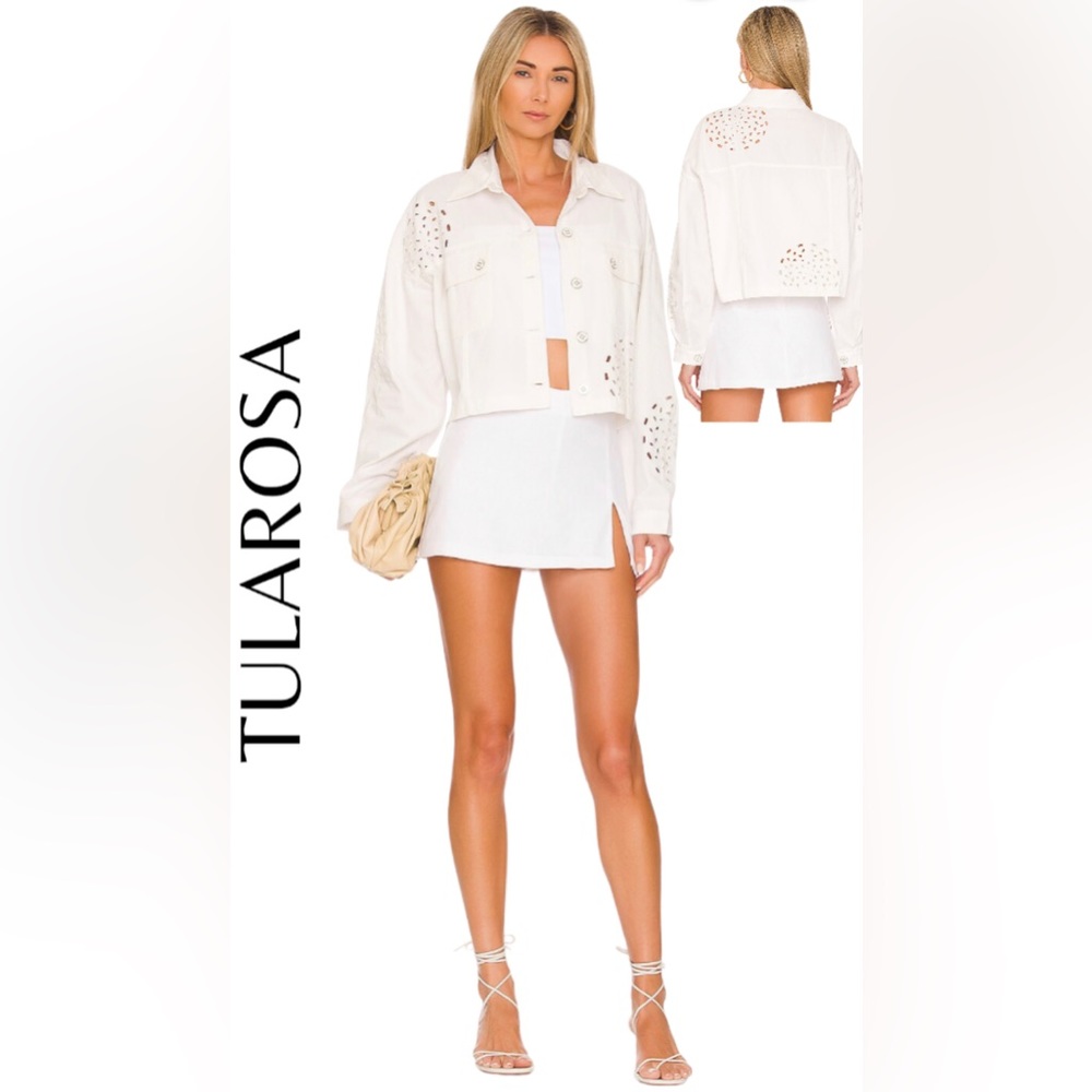 Revolve Tularosa Valentina Embroidered Jacket In White